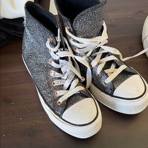 Converse Speckled Black and White High-Tops